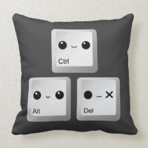 Kawaii Ctrl Alt Del Keyboard - reinicialización Almohadas