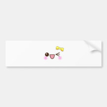 ¡Kawaii hace frente! Etiqueta De Parachoque