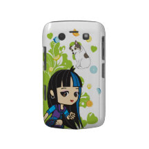 Kawaii Mika el chica punky Chibi 9700/9780 Blackberry Coberturas