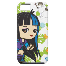 Kawaii Mika el chica punky Chibi iPhone 5 Carcasa
