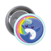 Kawaii Narwhal Pins