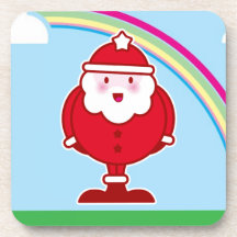 Kawaii Santa Posavasos De Bebida