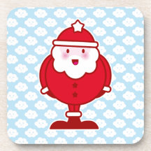 Kawaii Santa Posavasos