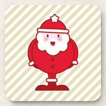 Kawaii Santa Posavasos