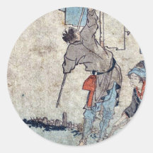 Kawasaki por Katsushika, Hokusai Ukiyoe Pegatinas