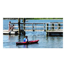 Kayaking en Bristol, RI Tarjeta Fotográfica