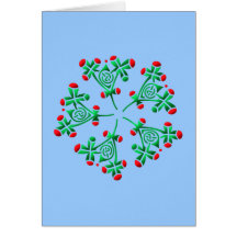 Kelten Blumen Ornament celtic flowers Grußkarte