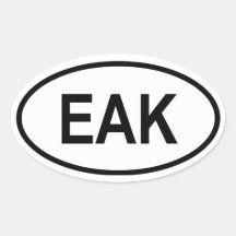 Kenia "EAK " Calcomanías De Ovales