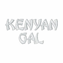 Kenyan galón sudadera bordada con serigrafía