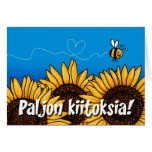 ¡Kiitoksia de Paljon! (Finlandés gracias tarjeta)