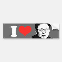 Kim Jong Il Etiqueta De Parachoque