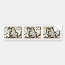 Kingdome del mapa/de la bandera de Inglaterra (Rei Etiqueta De Parachoque