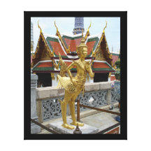 Kinnon-Wat Phra Kaew, impresión Bangkok-Envuelta d Lienzo Envuelto Para Galerías