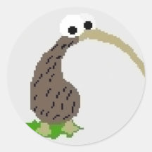Kiwi 1 pegatinas redondas