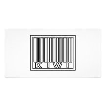 Kiwi del código de barras tarjeta personal