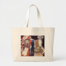 Klimt adorna a la novia con velo y la guirnalda bolsas lienzo