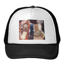 Klimt adorna a la novia con velo y la guirnalda gorro