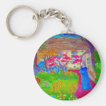 Klimt en su jardín por S Ambrose Llavero Personalizado