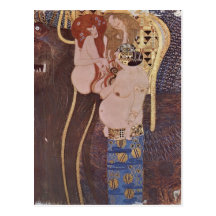 ¿Klimt, Gustavo Der Beethovenfries, Wandgem? lde i Tarjeta Postal