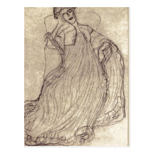 ¿Klimt sumario, Gustavo Studie f? ¿gema de r das?  Tarjetas Postales