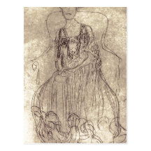 ¿Klimt sumario, Gustavo Studie f? ¿gema de r das?  Tarjeta Postal