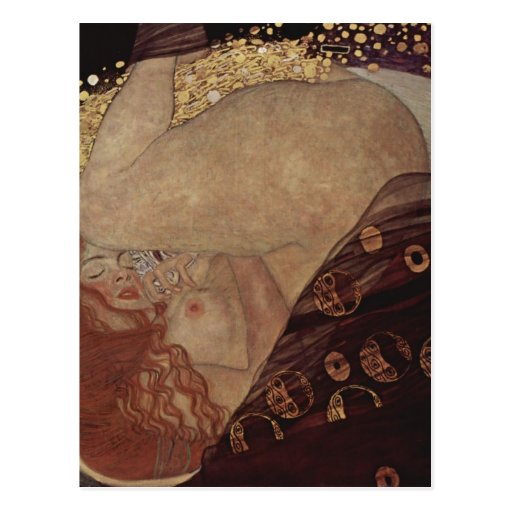 Klimt, técnica 1907-1908 del Danae de Gustavo Cata Tarjeta Postal