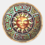 Knotwork Sun hace frente a los pegatinas
