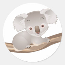 Koala del bebé pegatinas redondas