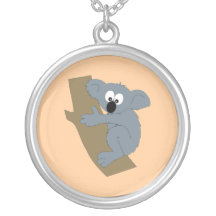 Koala del dibujo animado collares personalizados