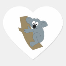 Koala del dibujo animado etiqueta
