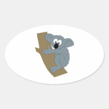 Koala del dibujo animado etiqueta