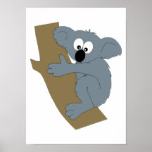 Koala del dibujo animado poster