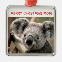 Koala, mamá de las Felices Navidad Ornato