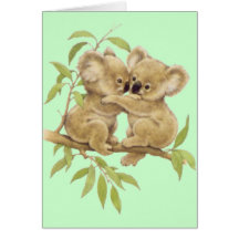 Koalas lindas tarjeton