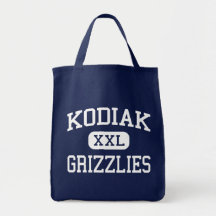 Kodiak Alaska de la escuela secundaria de los gris Bolsa De Mano