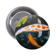 Koi con los cojines de lirio pins
