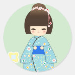 Kokeshi doll sticker adesivos