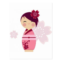 Kokeshi Tarjeta Postal