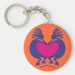 Kokopelli con llaveros del corazón llaveros