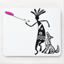 Kokopelli y perro alfombrillas de ratones