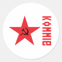 kommiestar2 pegatina redonda