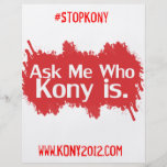 Kony 2012 aviadores a todo color tarjeta publicitaria