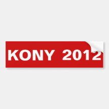 Kony 2012 etiqueta de parachoque