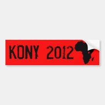 Kony 2012 pegatina de parachoque