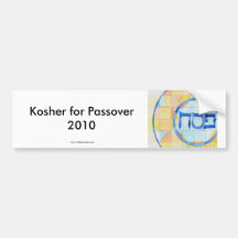 Kosher para el pegatina del Passover Etiqueta De Parachoque