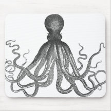 Kraken - pulpo gigante negro/Cthulu Alfombrilla De Ratón