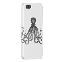Kraken - pulpo gigante negro/Cthulu iPhone 5 Fundas