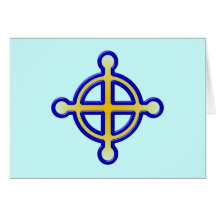 Kreuz Kreise cross circles Grußkarte