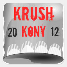 Krush Kony 2012 pegatinas cuadrados