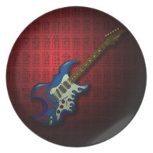 KuuMa Guitar 02 (R) ディナー皿